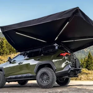 XINQI Car Side Awning Quick Release Bracket Quick Setup Four Season Waterproof Double Layer Family Camping 270 Degree Blackout