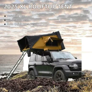 XL Heavy Duty Aluminum Rooftop Tent, 4-5 Person, One-Bedroom, Foldable, Outdoor Camping