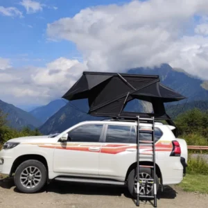 XL Large Z-Shape Car Rooftop Tent 4-Person Four-Season Aluminium Hard Shell Waterproof 5cm High-Density Mattress