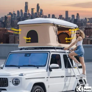 YTJY Big Size Double Layer Roof Tent Hard Shell High Space Four season Automatic Opening 4 Person Manganese Steel