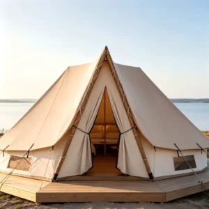 YX 12 Luxury Glamping Tent 28 Four Season PVC Outdoor Camping Tent with Quick Setup & Waterproof Design
