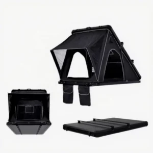 YX A1 17 Quick Open Tabletop Aluminum Hard Shell Rooftop Tent 4 Season Waterproof Triangle Design for SUVs Off Road Vehicles