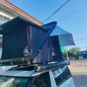 Z Shape Aluminum Hard Shell Black Waterproof Oxford Fabric Roof Top Tent High Space Camping Car Rooftop Tent