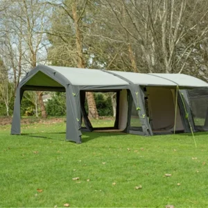 Zhuifeng 8 Person Large Inflatable Tunnel Camping Tent for Family Luxury Air Glamping Tube Tent With 2 Bed Rooms