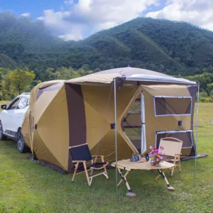 hot Suv Trunk Tent Car Awning Camping Tent Self driving 2 Bedroom Foldable Car Rear Extension Tent