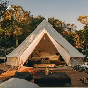 safari glamping tent yurt mongolian eco friendly fabric UV Resistance outdoor tent luxury resort
